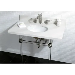 Kingston Brass Wilshire 8" to 16" Widespread Lavatory Faucet with Brass Pop-up