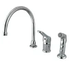 Kingston Brass Wyndham Single Loop Handle Kitchen Faucet with Non-Metallic Side Sprayer