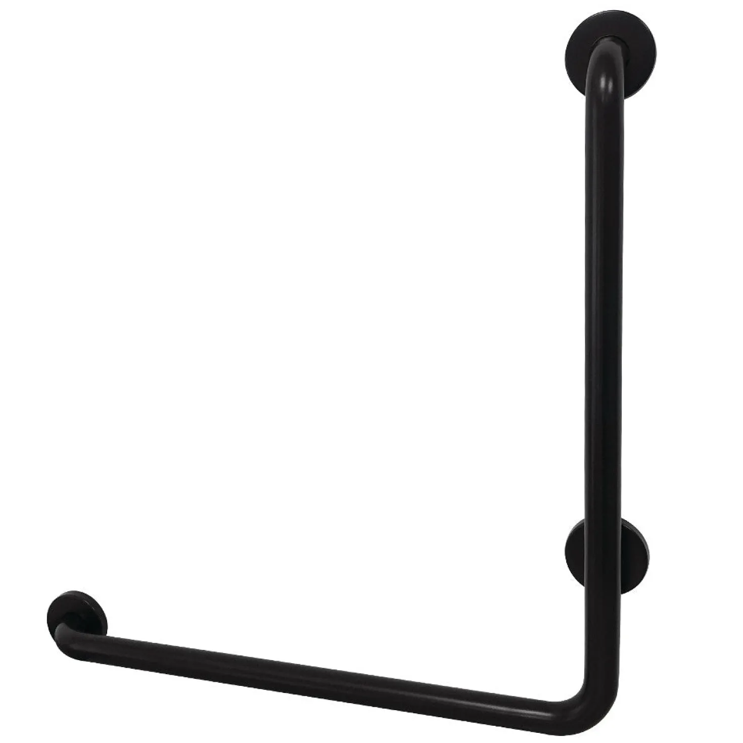 Kingston Brass 24" x 24" L-Shaped ADA Grab Bar in Matte Black