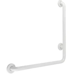 Kingston Brass 24" x 24" L-Shaped ADA Grab Bar in White