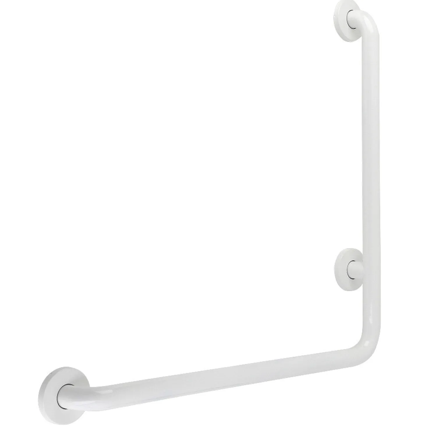 Kingston Brass 24" x 24" L-Shaped ADA Grab Bar in White