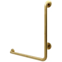Kingston Brass 24" x 24" L-Shaped ADA Grab Bar in Brushed Brass