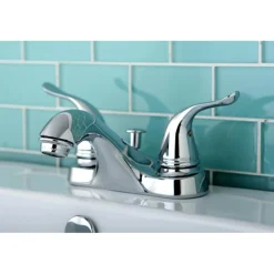 Kingston Brass Yosemite Contemporary 4-inch Centerset Two Handle Lavatory Faucet
