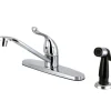 Kingston Brass Yosemite 8-Inch Centerset Kitchen Faucet with Black Side Sprayer