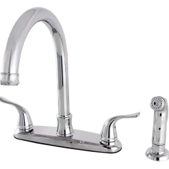 Kingston Brass Yosemite 8-Inch Centerset Kitchen Faucet with Side Sprayer