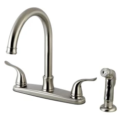 Kingston Brass Yosemite 8-Inch Centerset Kitchen Faucet with Side Sprayer