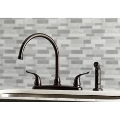 Kingston Brass Yosemite 8-Inch Centerset Kitchen Faucet with Sprayer