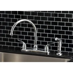 Kingston Brass Yosemite 8-Inch Centerset Kitchen Faucet with Sprayer