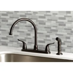Kingston Brass Yosemite 8-Inch Centerset Kitchen Faucet with Sprayer