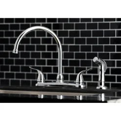Kingston Brass Yosemite 8-Inch Centerset Kitchen Faucet with Sprayer