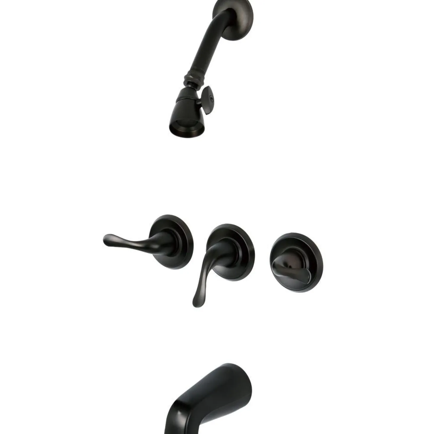 Kingston Brass Yosemite KB2235YL Three Handle Tub Shower Faucet in Oil Rubbed Bronze