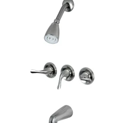 Kingston Brass Yosemite Three Handle Tub Shower Faucet