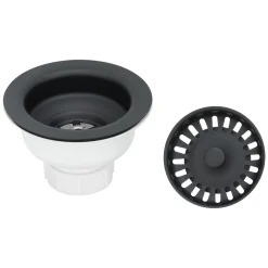 3.5″ Kitchen Basket Strainer Drain in Matte Black