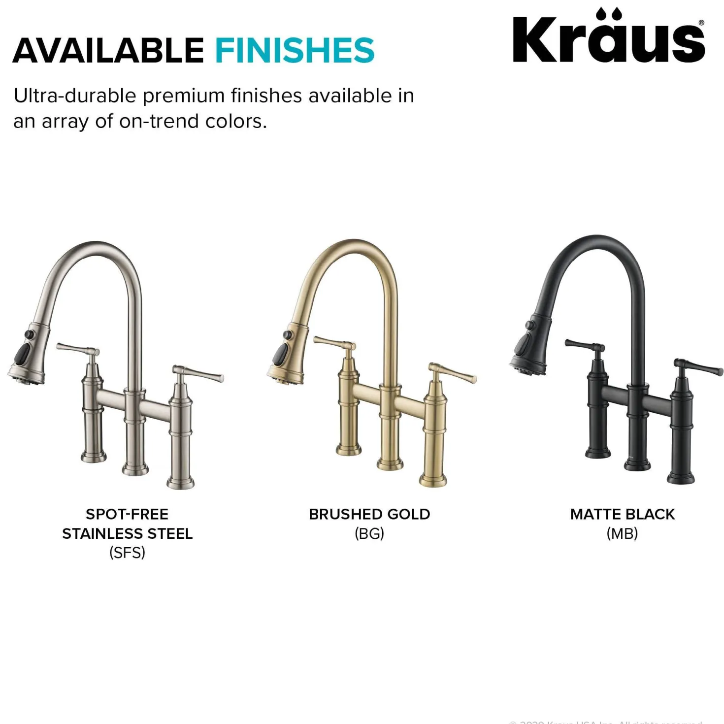 KRAUS Allyn Bridge Faucet with Pull-Down Sprayhead in Spot Free Stainless Steel