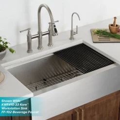 KRAUS Allyn Bridge Faucet with Pull-Down Sprayhead in Spot Free Stainless Steel