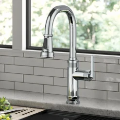 KRAUS Allyn Chrome Nut & Bolt Diamond Cut Kitchen Faucet