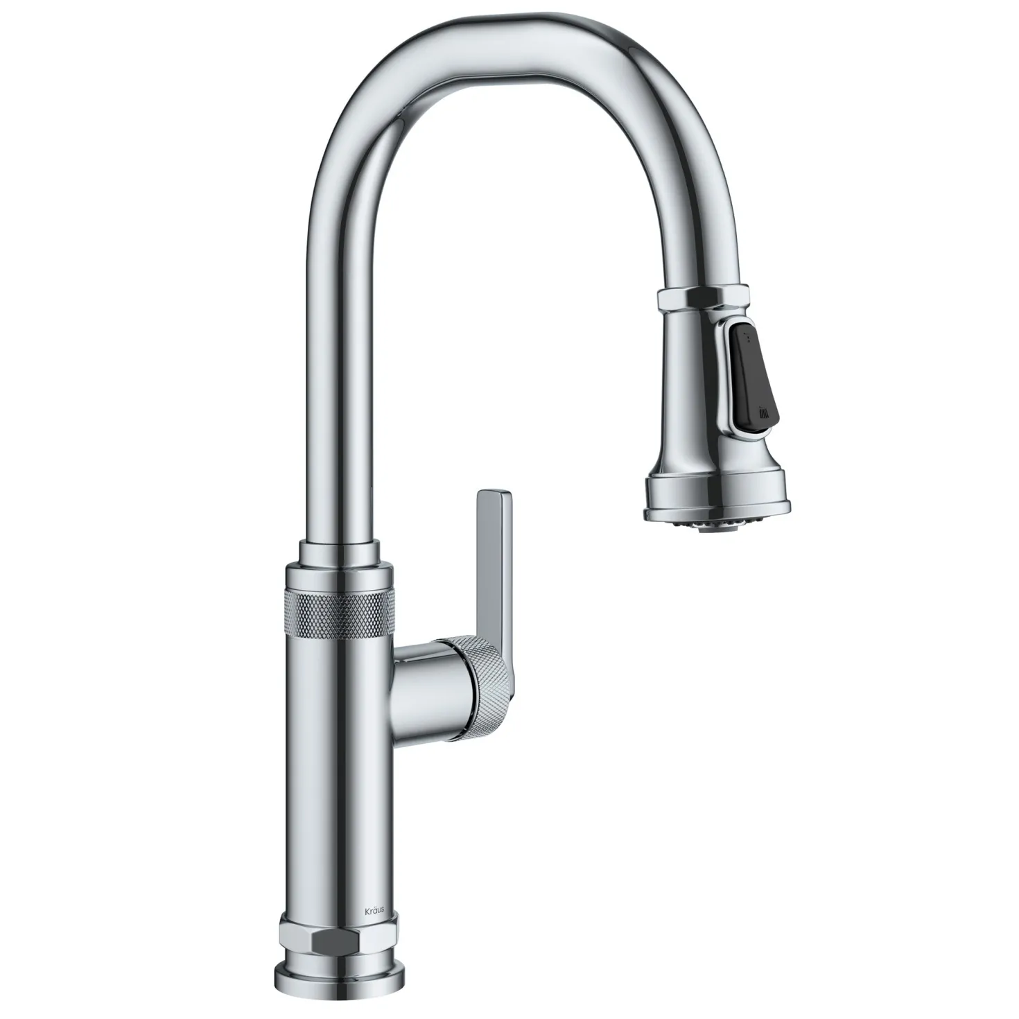 KRAUS Allyn Chrome Nut & Bolt Diamond Cut Kitchen Faucet