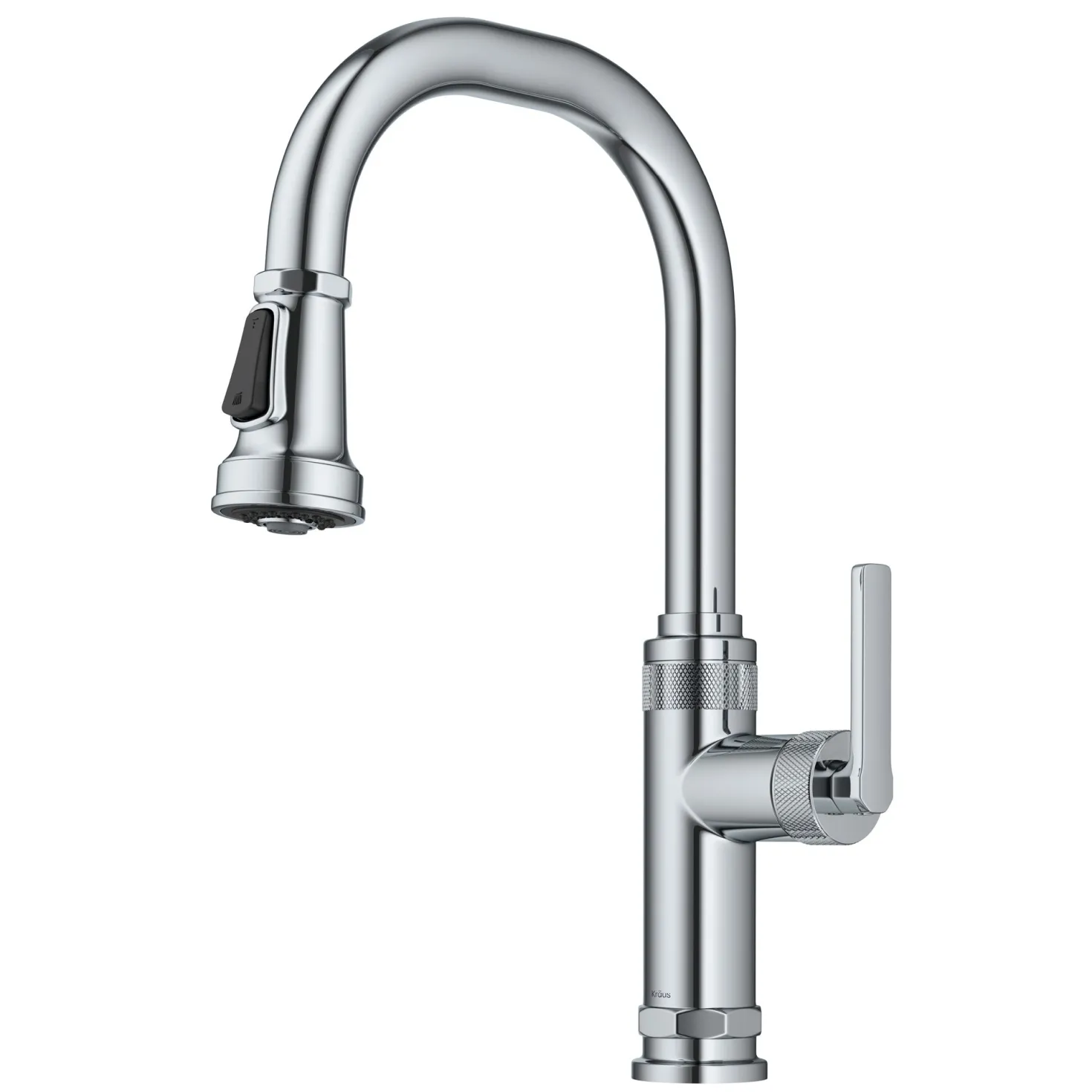 KRAUS Allyn Chrome Nut & Bolt Diamond Cut Kitchen Faucet