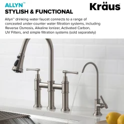 KRAUS Allyn Drinking Water Dispenser Kitchen Faucet in Spot Free Stainless Steel