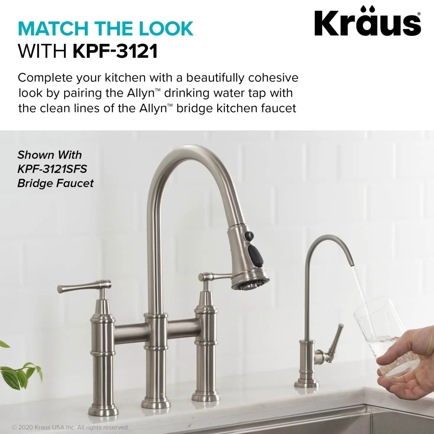 KRAUS Allyn Drinking Water Dispenser Kitchen Faucet in Spot Free Stainless Steel