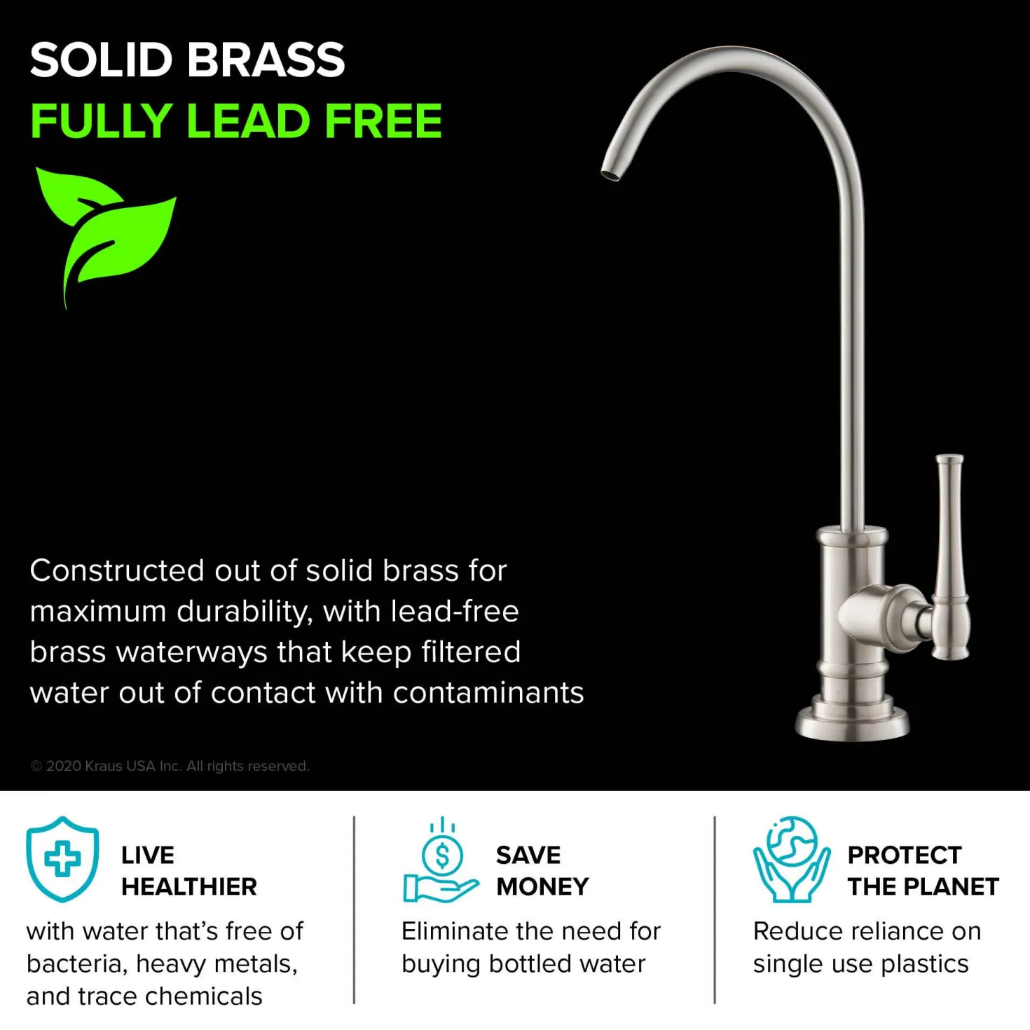 KRAUS Allyn Drinking Water Dispenser Kitchen Faucet in Spot Free Stainless Steel