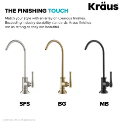 KRAUS Allyn Drinking Water Dispenser Kitchen Faucet in Brushed Gold
