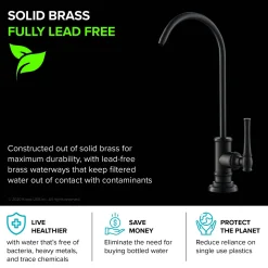 KRAUS Allyn Drinking Water Dispenser Kitchen Faucet in Matte Black