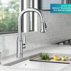 KRAUS Allyn Industrial Pull-Down Kitchen Faucet in Chrome