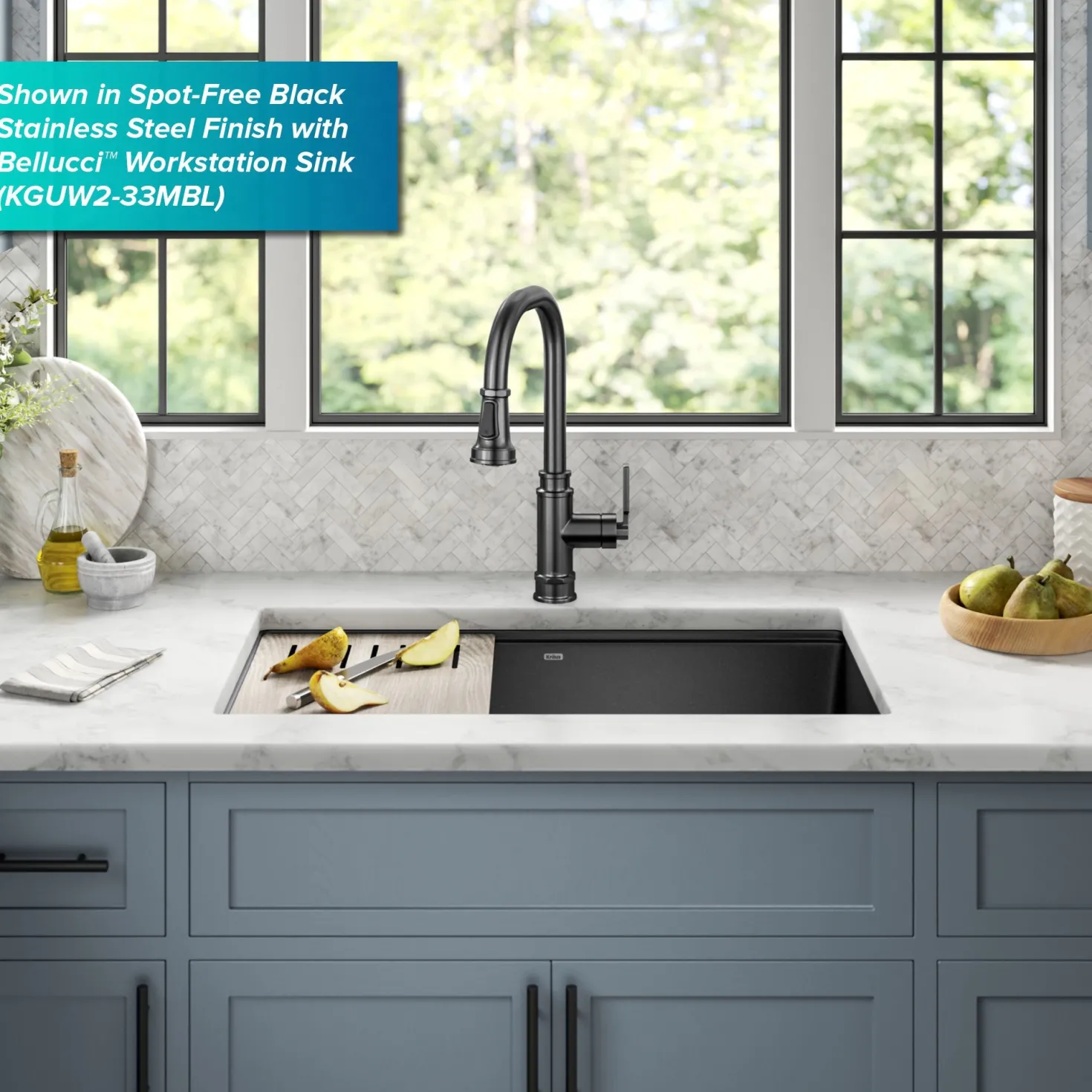 KRAUS Allyn Industrial Pull-Down Kitchen Faucet in Chrome