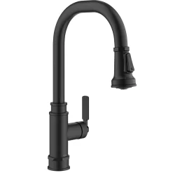 KRAUS Allyn Industrial Pull-Down Kitchen Faucet in Matte Black