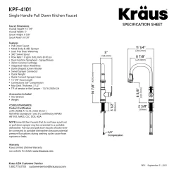 KRAUS Allyn Industrial Pull-Down Kitchen Faucet in Matte Black