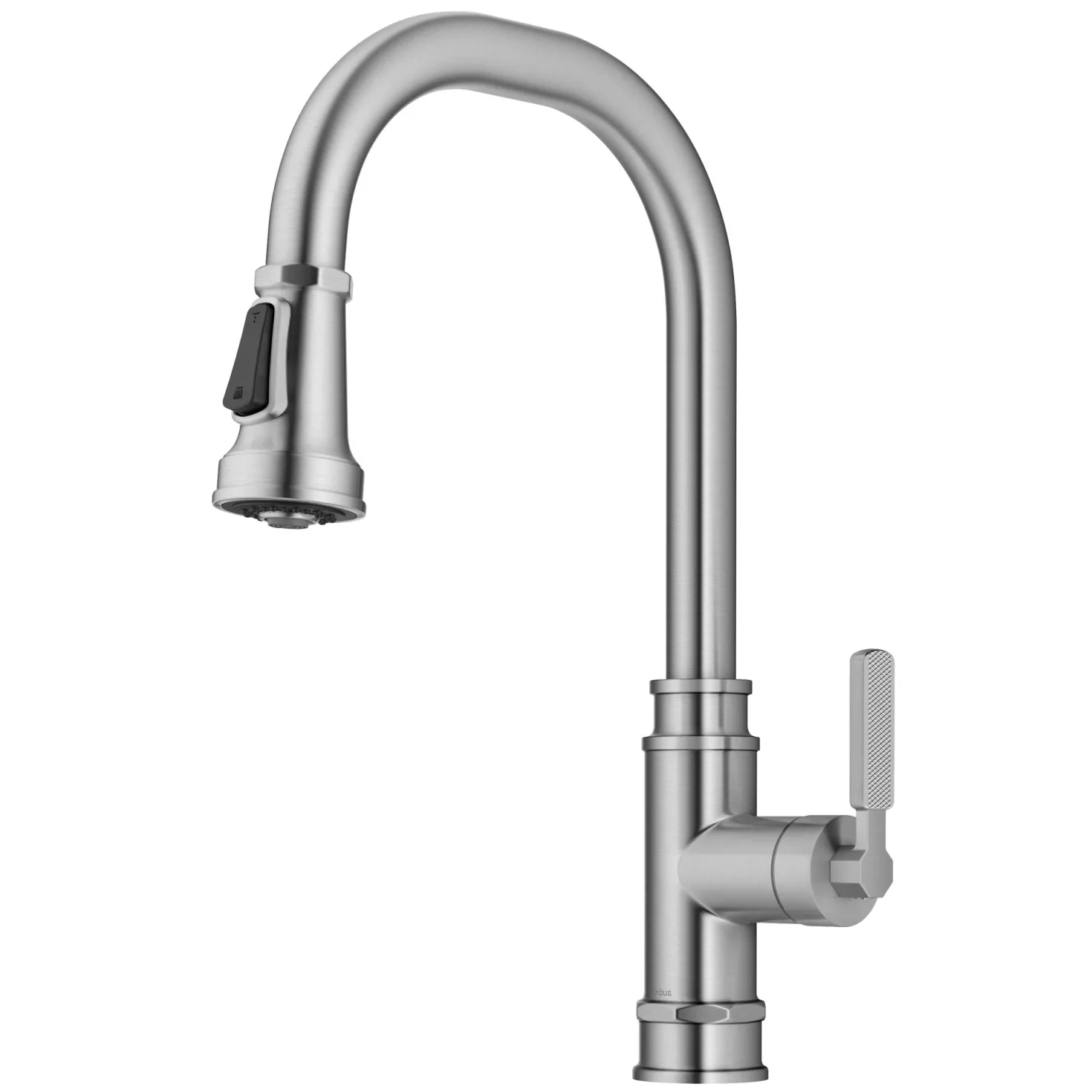 KRAUS Allyn Industrial Pull-Down Kitchen Faucet in Spot-Free Stainless Steel