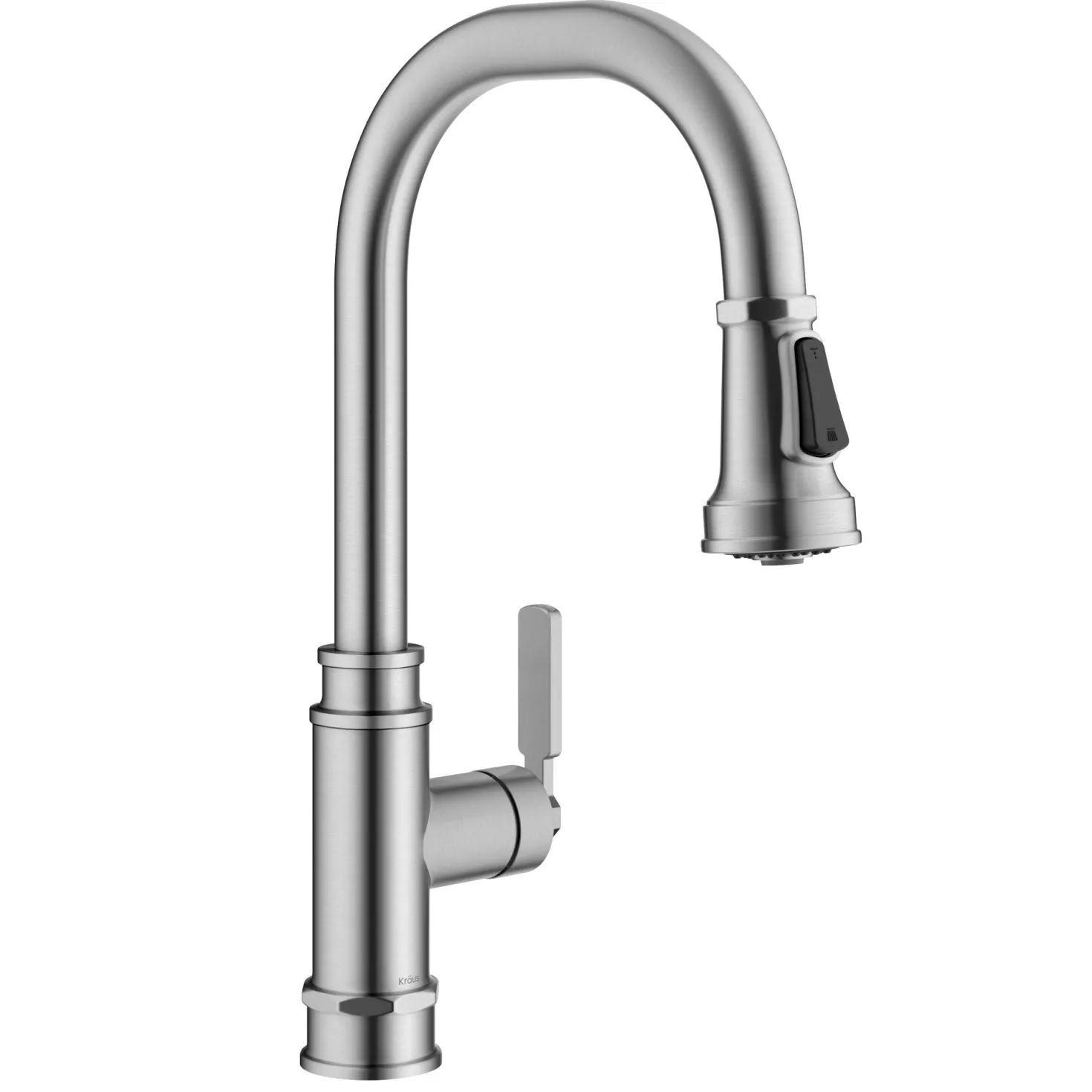 KRAUS Allyn Industrial Pull-Down Kitchen Faucet in Spot-Free Stainless Steel