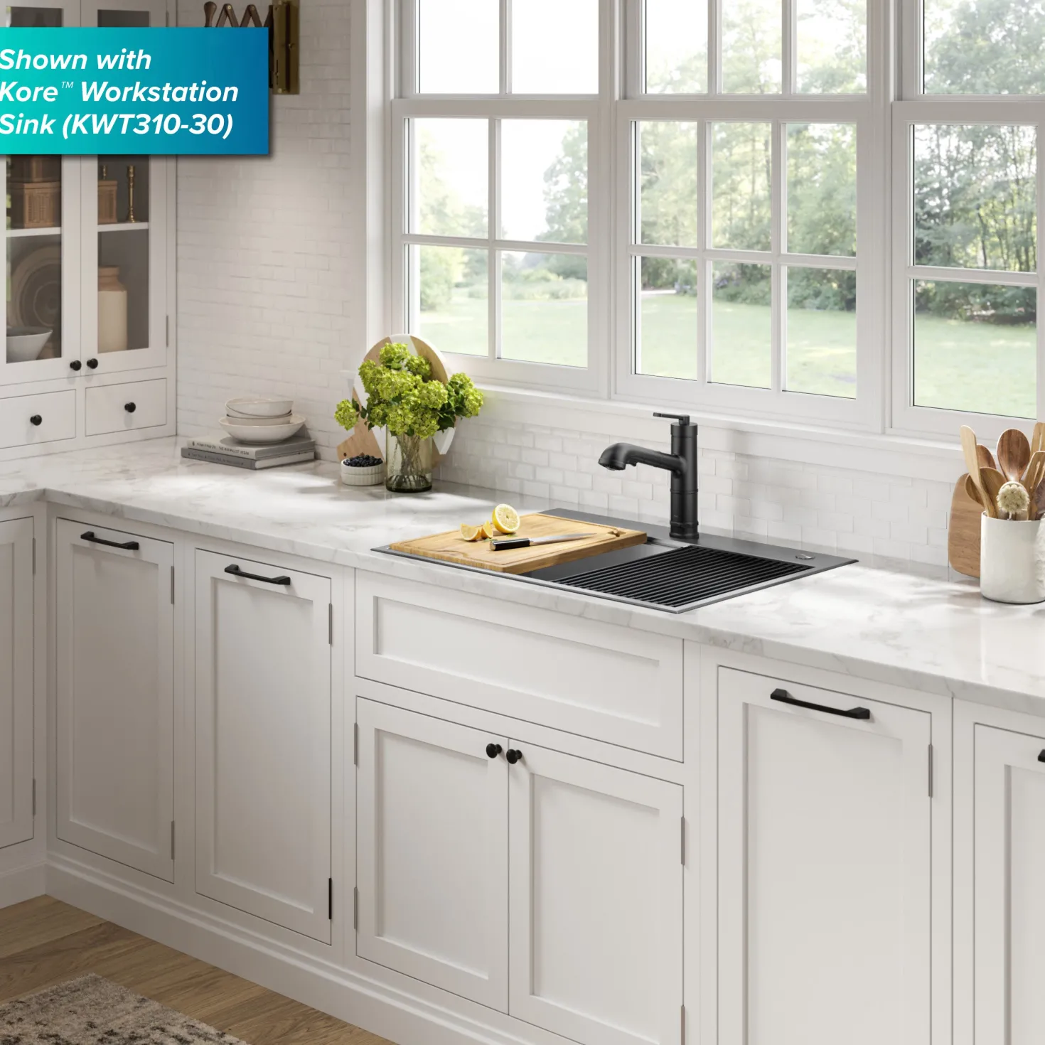 KRAUS Allyn Industrial Pull-Out Single Handle Kitchen Faucet in Matte Black