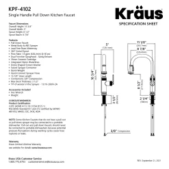 KRAUS Allyn Matte Black Nut & Bolt Diamond Cut Kitchen Faucet