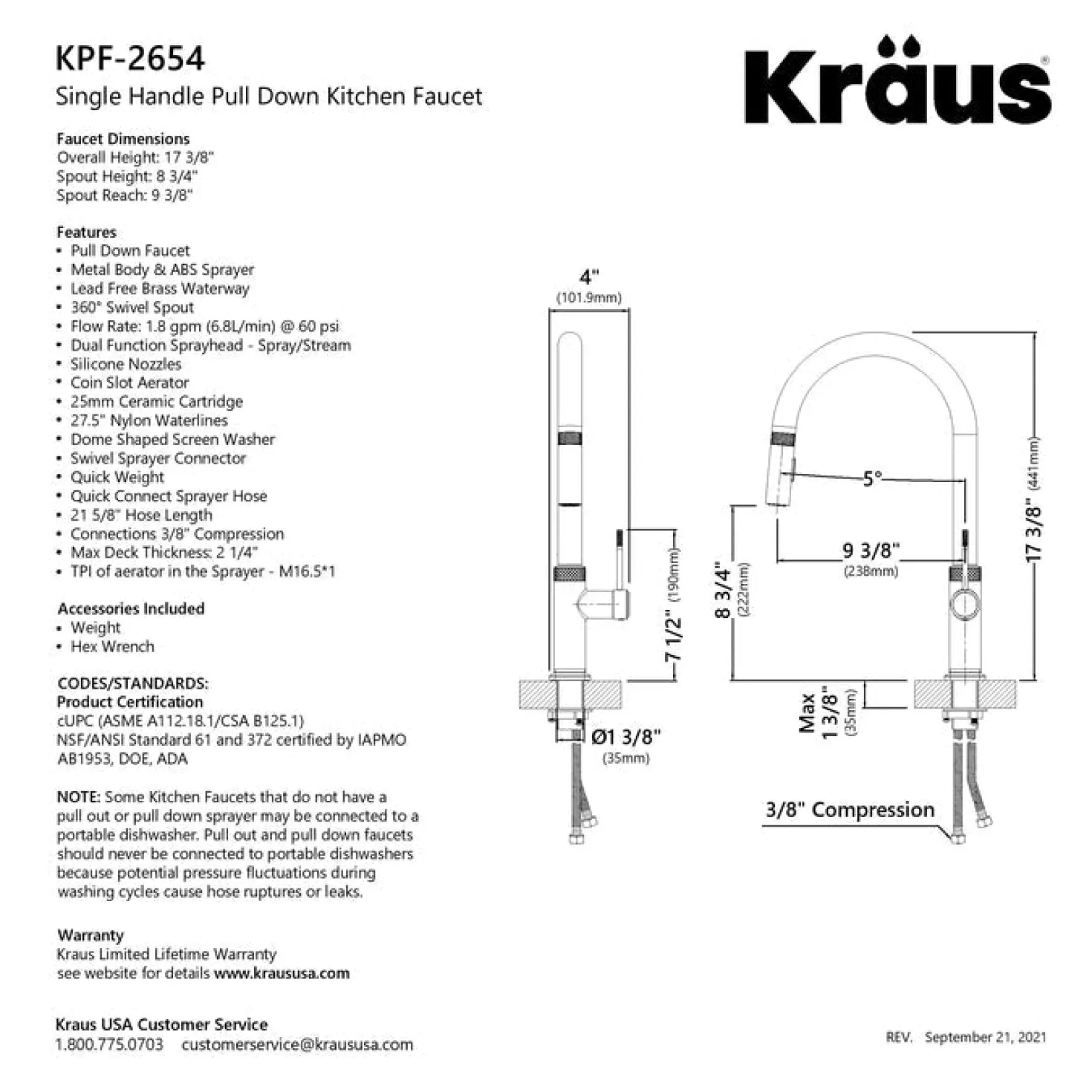 KRAUS Allyn Matte Black Single Handle Kitchen Faucet with Diamond Cut