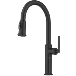 KRAUS Allyn Nut & Bolt Diamond Cut Matte Black Kitchen Faucet