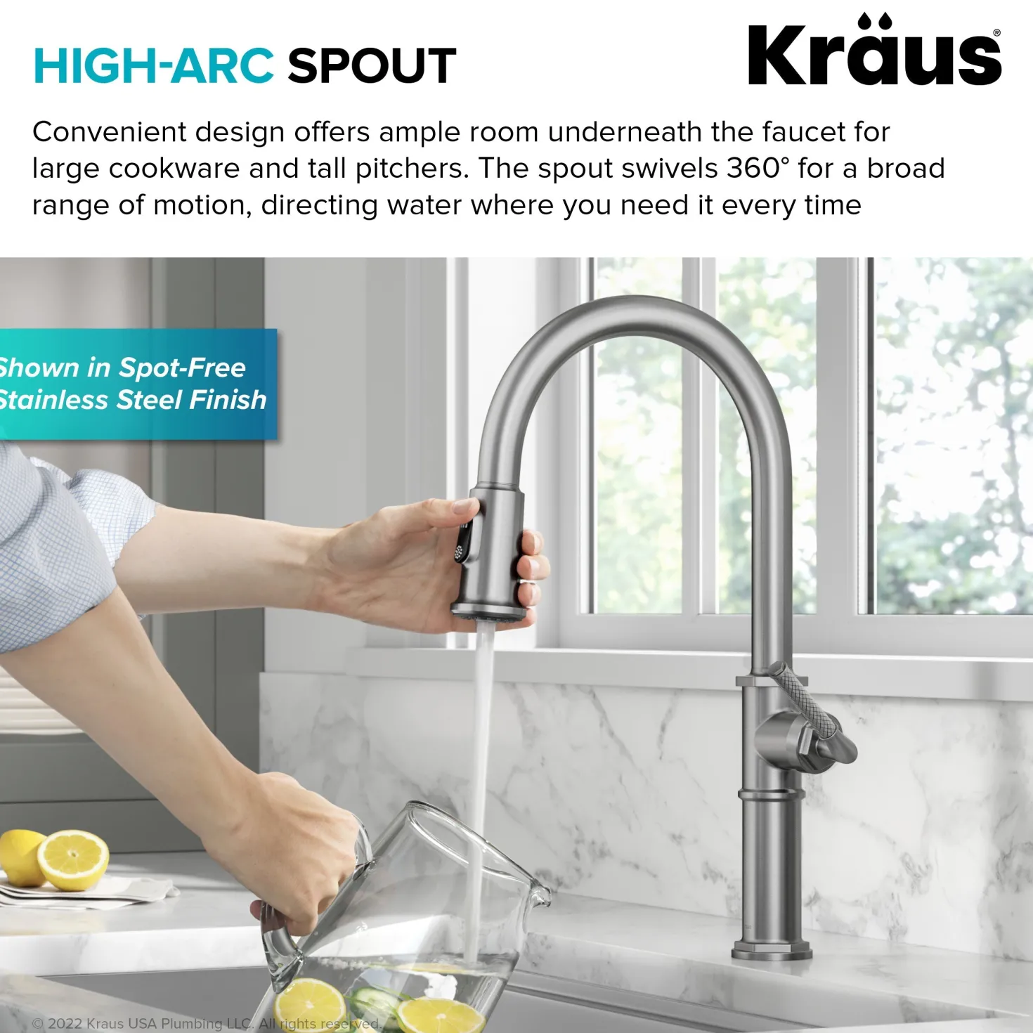 KRAUS Allyn Nut & Bolt Diamond Cut Matte Black Kitchen Faucet