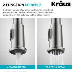 KRAUS Allyn Nut & Bolt Diamond Cut Matte Black Kitchen Faucet