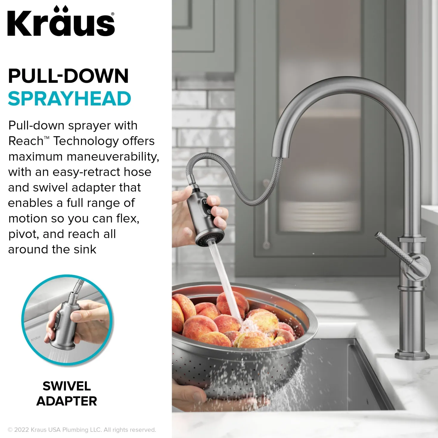 KRAUS Allyn Nut & Bolt Diamond Cut Matte Black Kitchen Faucet