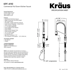 KRAUS Allyn Single Handle Pull Down Kitchen Faucet in Spot-Free Brushed Brass + Matte Black