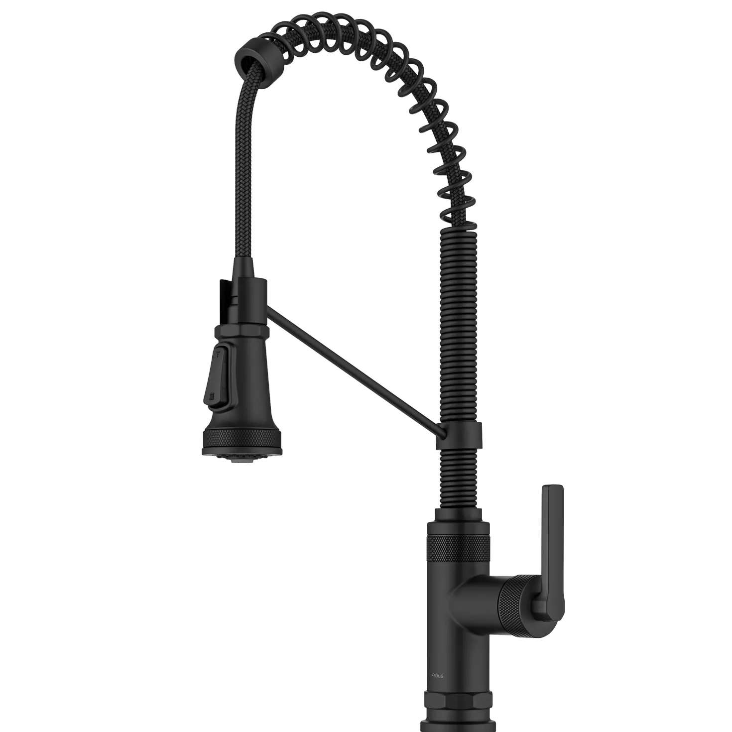 KRAUS Allyn Single Handle Pull Down Kitchen Faucet in Matte Black