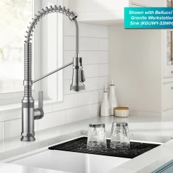 KRAUS Allyn Single Handle Pull Down Kitchen Faucet in Spot-Free Stainless Steel