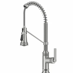 KRAUS Allyn Single Handle Pull Down Kitchen Faucet in Spot-Free Stainless Steel