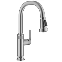 KRAUS Allyn Stainless Nut & Bolt Diamond Cut Kitchen Faucet