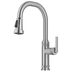 KRAUS Allyn Stainless Nut & Bolt Diamond Cut Kitchen Faucet