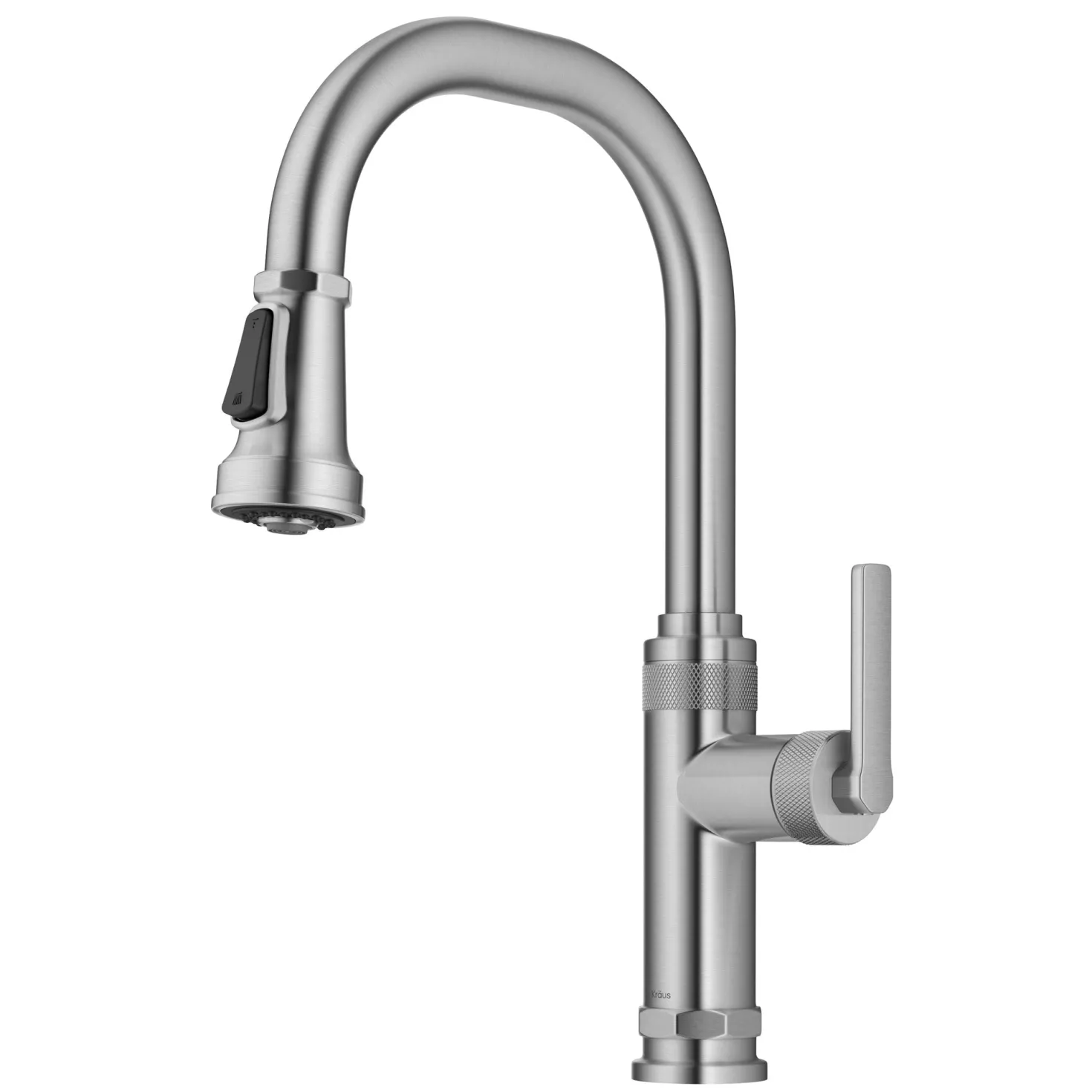KRAUS Allyn Stainless Nut & Bolt Diamond Cut Kitchen Faucet