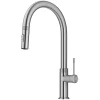 KRAUS Allyn Stainless Single Handle Kitchen Faucet with Diamond Cut