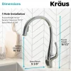 KRAUS Ansel Dual Function Pull-Down Kitchen Faucet in Chrome - Discontinued
