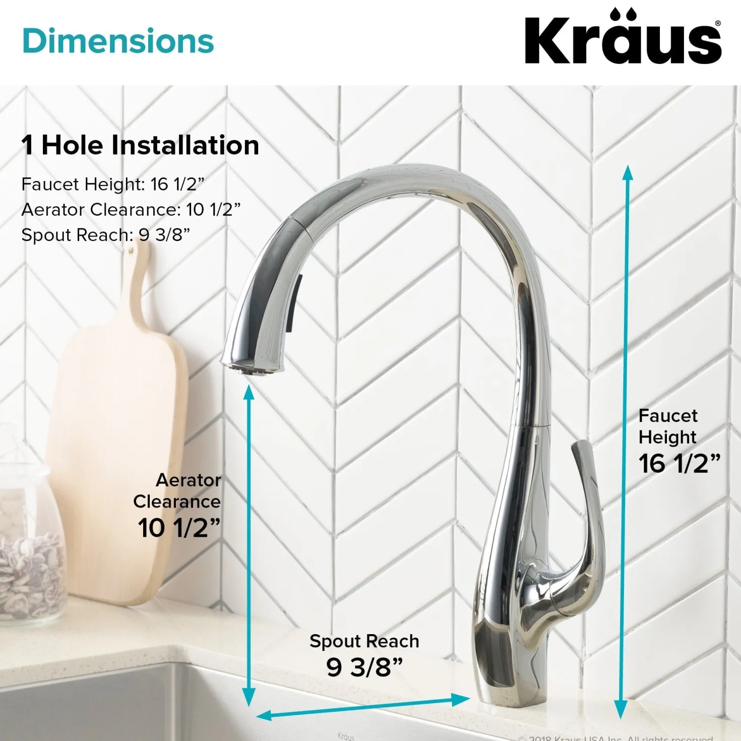 KRAUS Ansel Dual Function Pull-Down Kitchen Faucet in Chrome - Discontinued